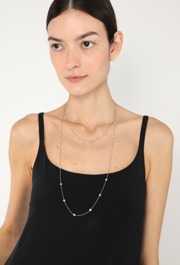 Vintage Fine Jewelry Platinum & 6 Carats Diamond Sautoir Necklace - 2