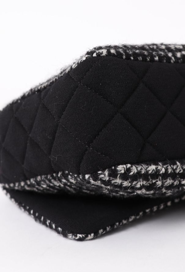 Chanel Houndstooth Tweed & Jersey Flap Bag - 9