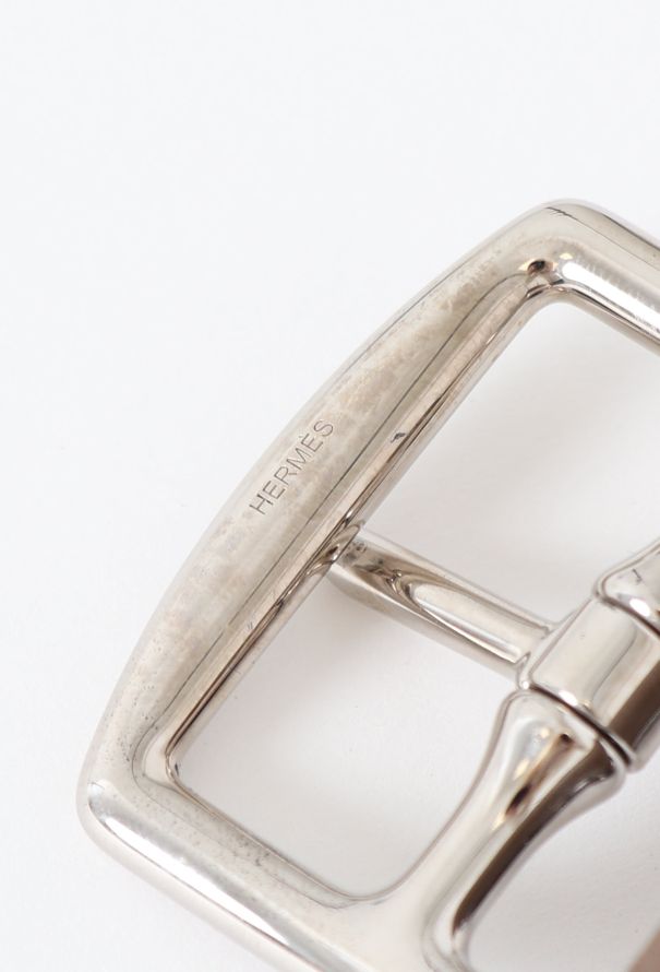 Hermès Taupe Etrivière Leather Belt - 5