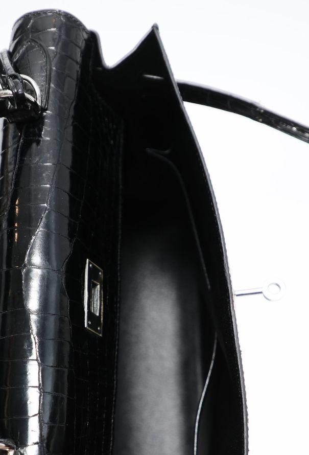 Hermès Black Niloticus Kelly Sellier 32 - 16