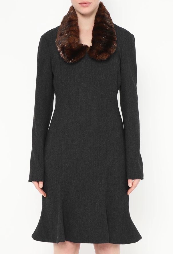 Vivienne Westwood F/W 1994 Fluted Fur Collar Dress - 3