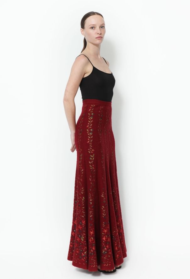 Alaïa '90s Floral Maxi Skirt - 3