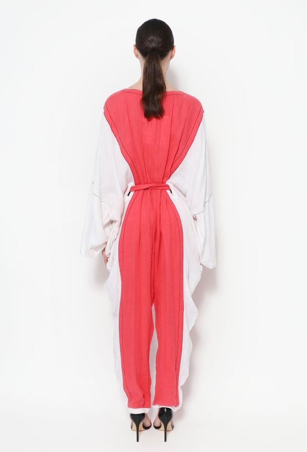 Thierry Mugler 80s Bicolor Linen Jumpsuit - 4