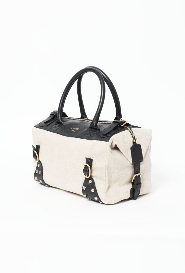 Céline Studded Canvas Boston Bag - 2