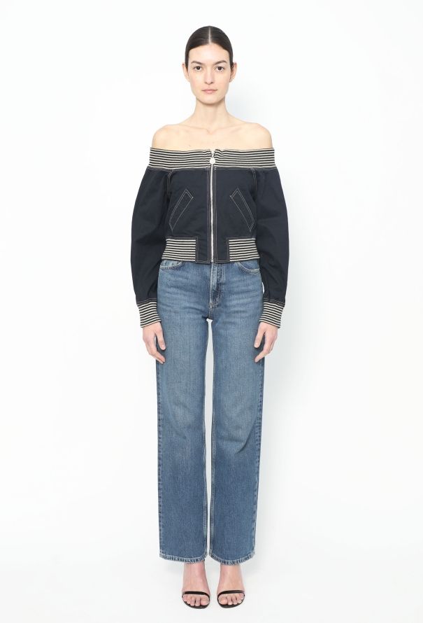 Jean Paul Gaultier 1993 Ribbed Off-Shoulder Jacket - 3