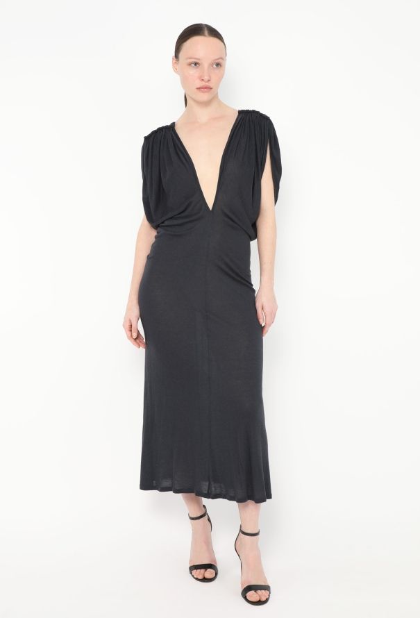 Céline 2016 Plunging Draped Dress - 3