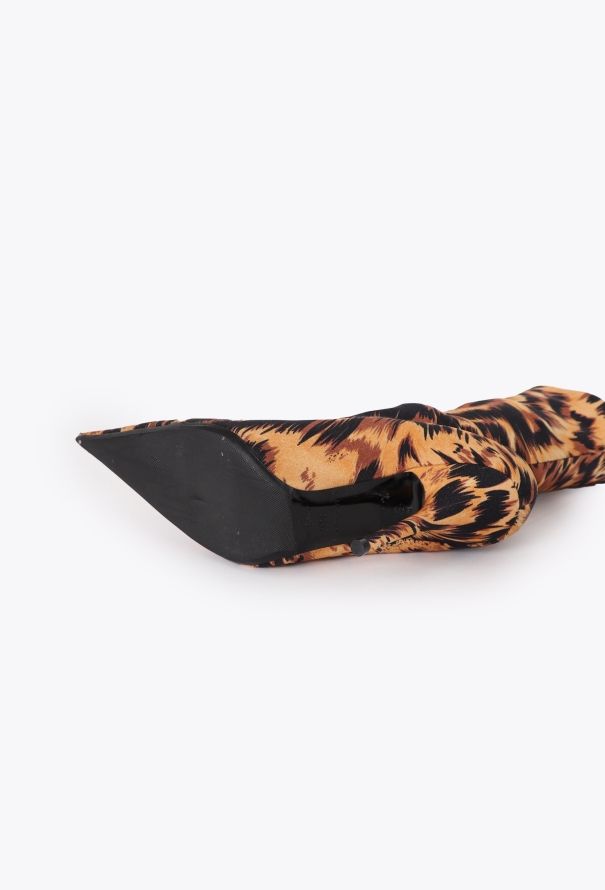 Balenciaga 2017 Leopard Knife Sock Boots - 5