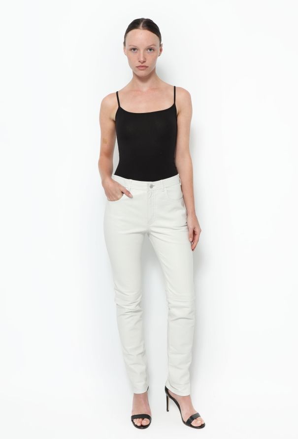 Céline Tapered Leather Trousers - 1