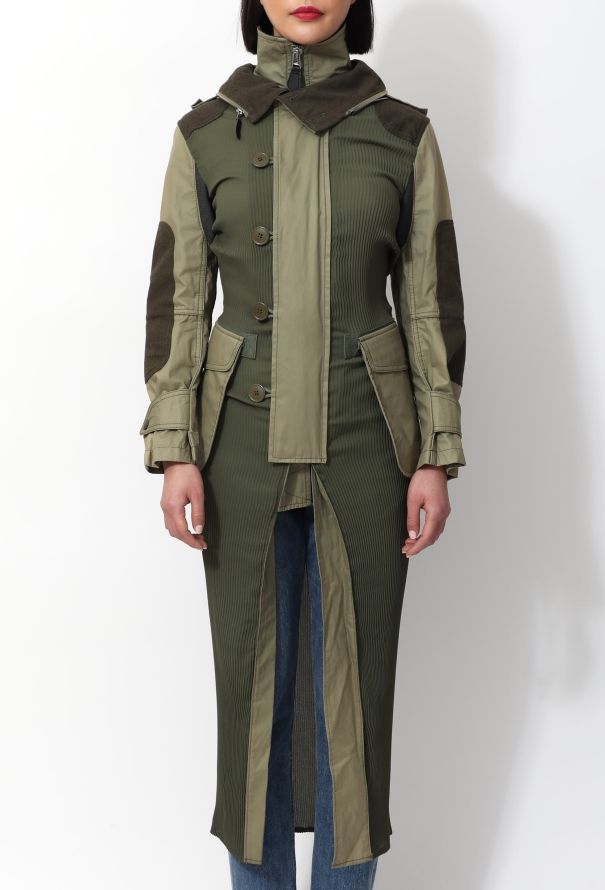 Junya Watanabe Khaki Deconstructed Trench Coat - 2