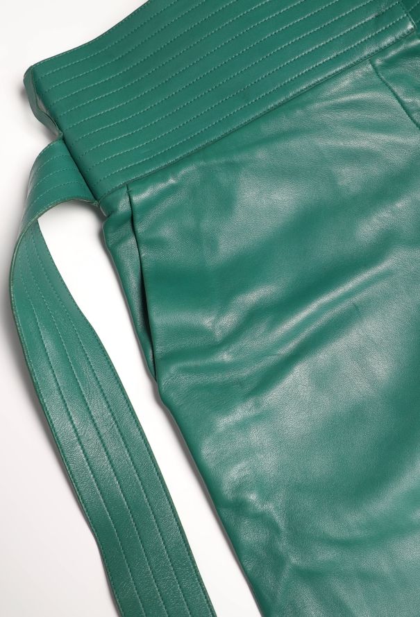 Loewe S/S 2015 Belted Leather Trousers - 7