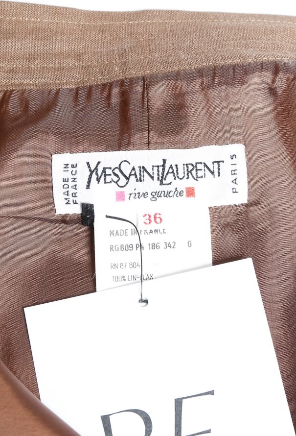 Saint Laurent Vintage Linen Skirt - 4