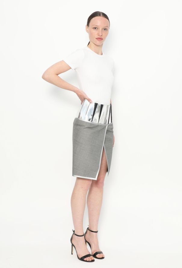 Balenciaga F/W 2008 Metallic Trim Skirt - 4