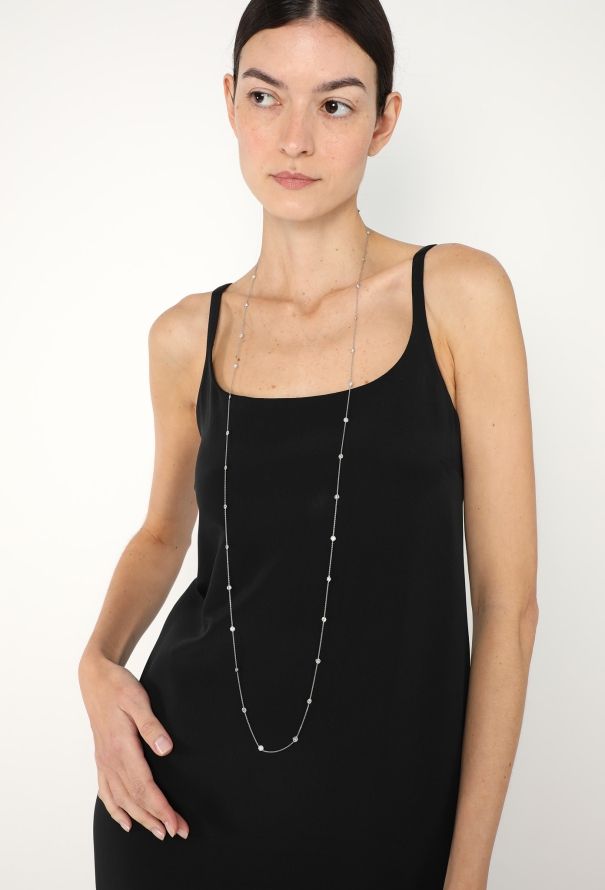 Vintage Fine Jewelry Platinum & 6 Carats Diamond Sautoir Necklace - 4