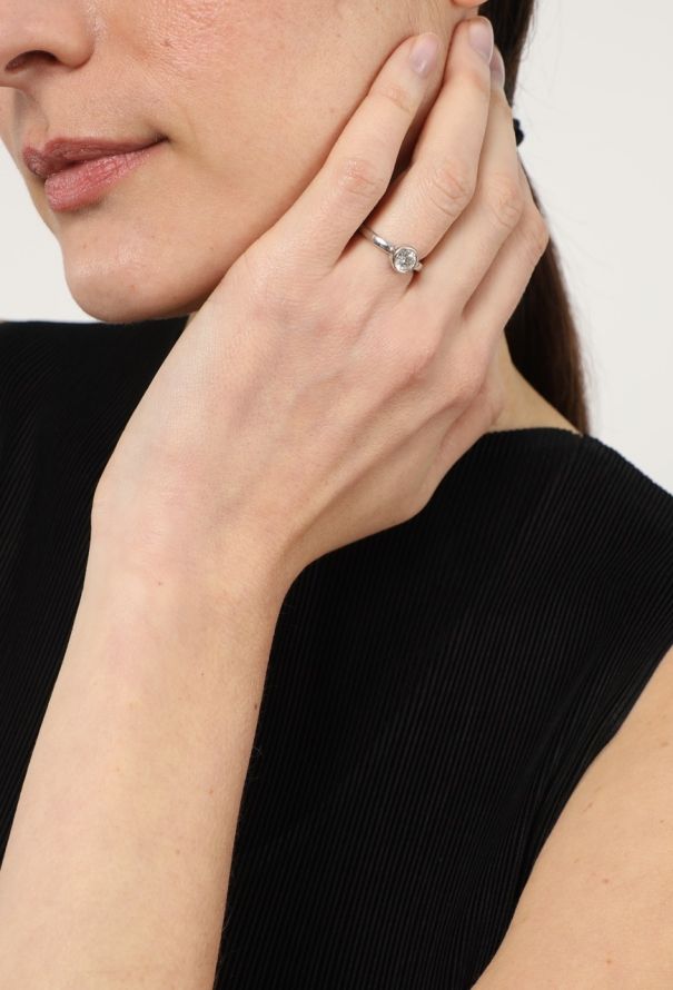 Vintage Fine Jewelry 18k White Gold & Diamond Ring - 4