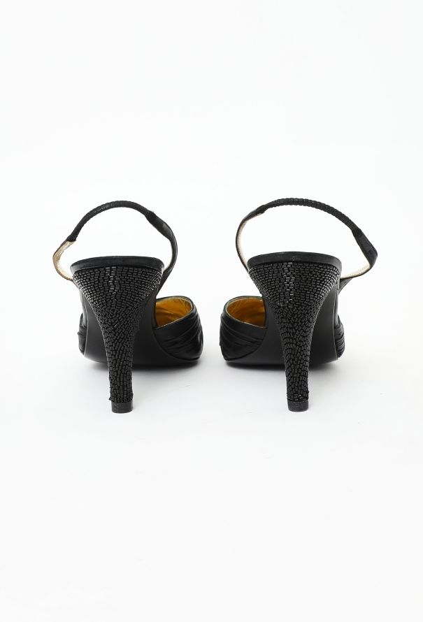 Chanel '80s Couture Embellished Slingbacks - 5