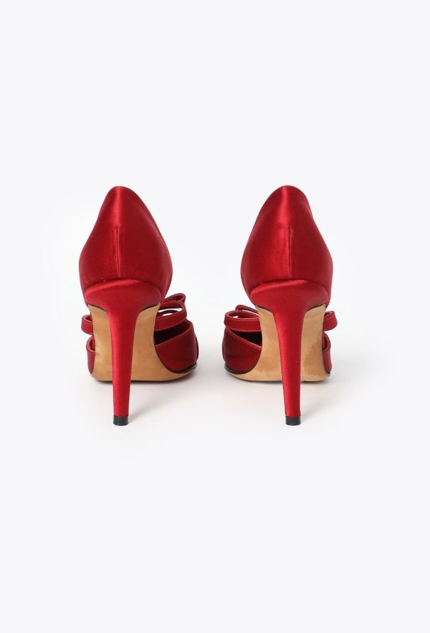 Manolo Blahnik '90s Satin Bow Pumps - 4