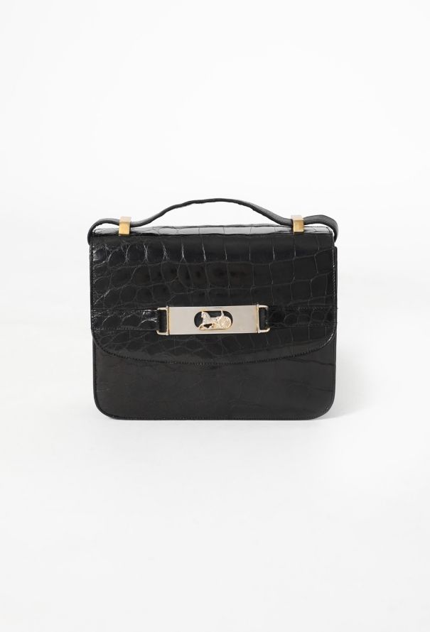 Céline '70s Crocodile Shoulder Bag - 2