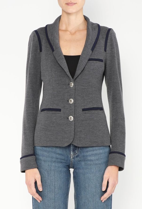 Chanel Bicolor 'CC' Collegiate Blazer - 1