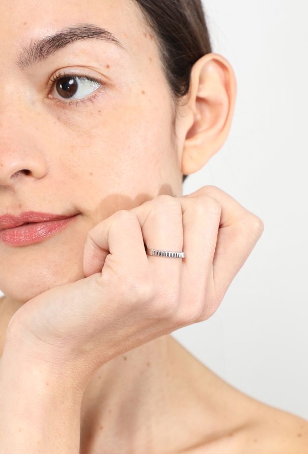 Mellerio 18k White Gold Affiniti Band Ring - 2