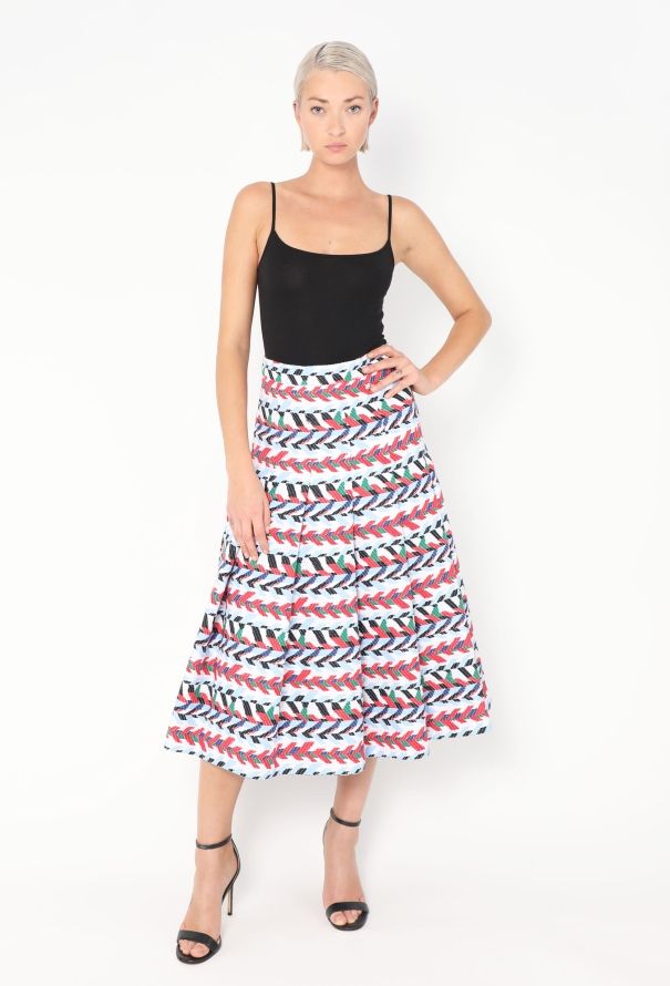 Chanel Campaign S/S 2016 Pleated Chevron Skirt - 1