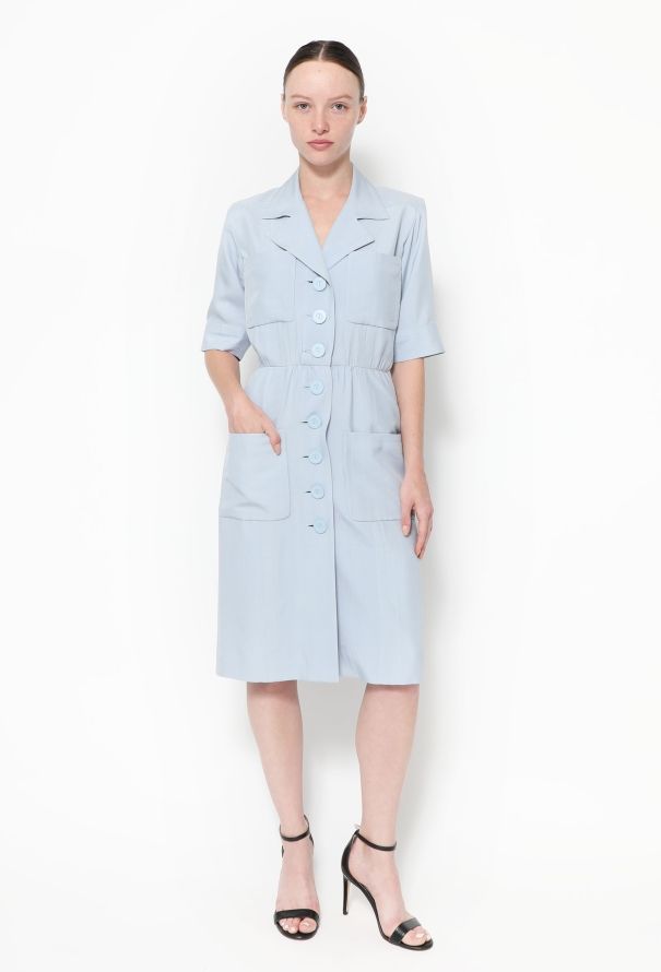 Saint Laurent Vintage Silk Safari Dress - 3