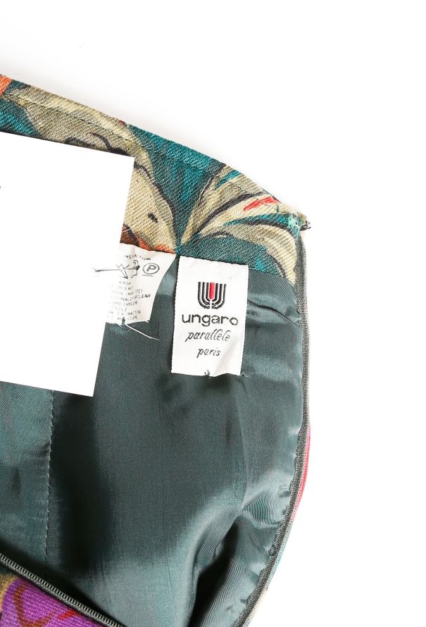 Emanuel Ungaro Vintage Ruched Floral Skirt - 4