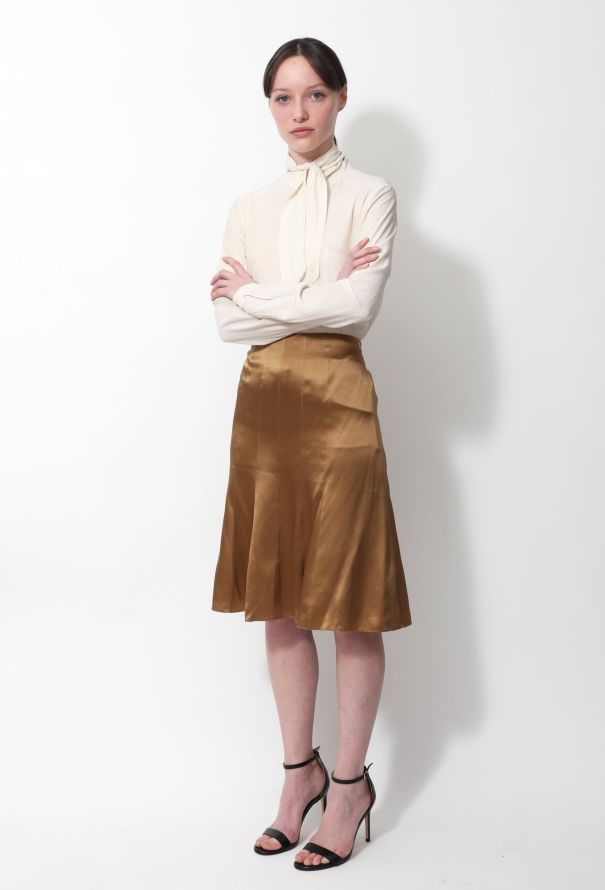 Chanel 2006 Satin Flared 'CC' Skirt - 3