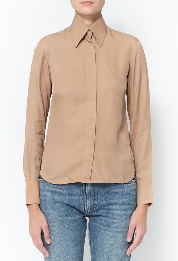 Céline Classic Silk Crêpe Shirt - 1