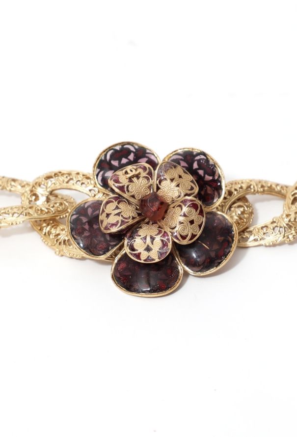 Chanel Rare 2001 Gripoix Floral & Chainlink Belt - 2