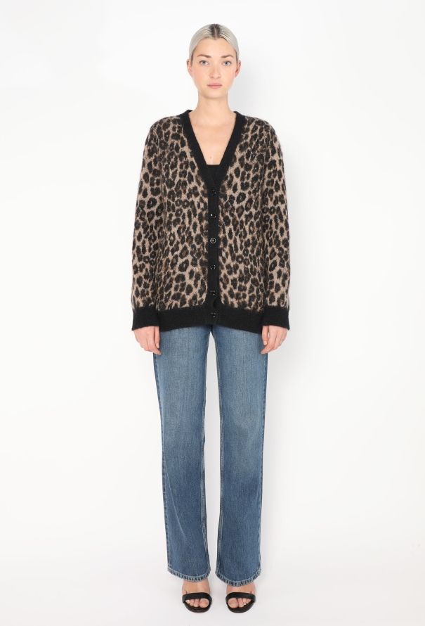 Céline 2021 Leopard Mohair Cardigan - 3