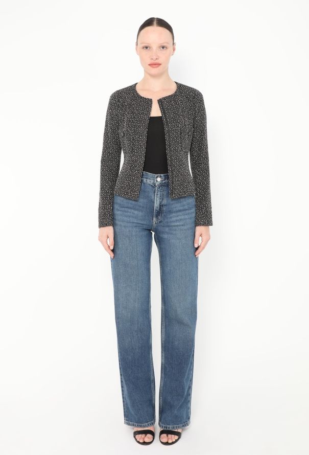 Chanel 2008 Bicolor Tweed Zip Jacket - 3