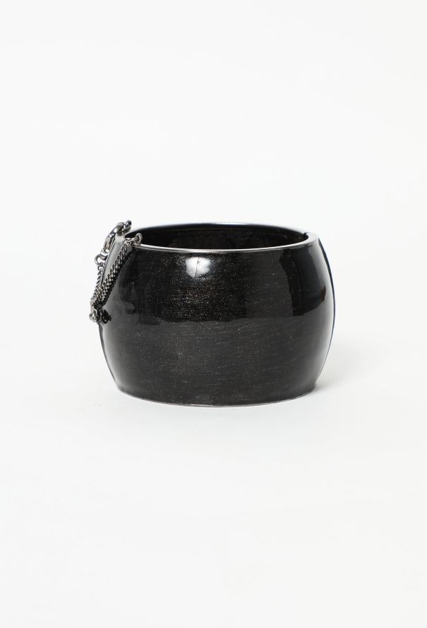 Chanel Iridescent 'CC' Pearl Embellished Cuff - 4