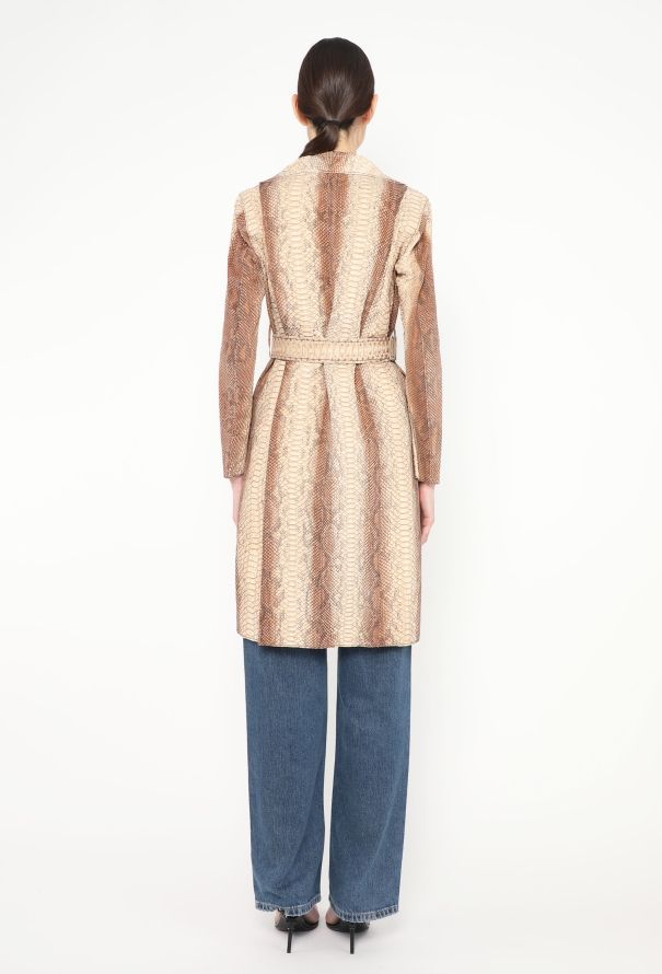 Prada RARE S/S 2004 Python Belted Trench - 6