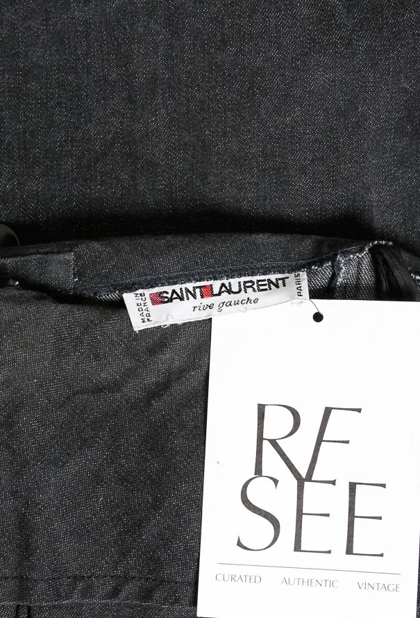 Saint Laurent 70s Denim Bustier Dress - 4