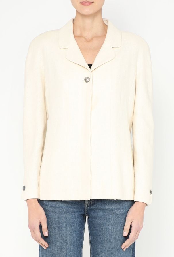 Chanel 1998 Linen 'CC' Button Jacket - 1