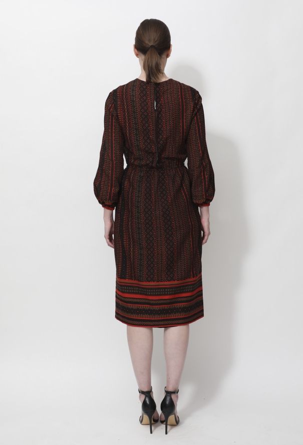 Christian Dior 70s Graphic Printed Day Dress - 4