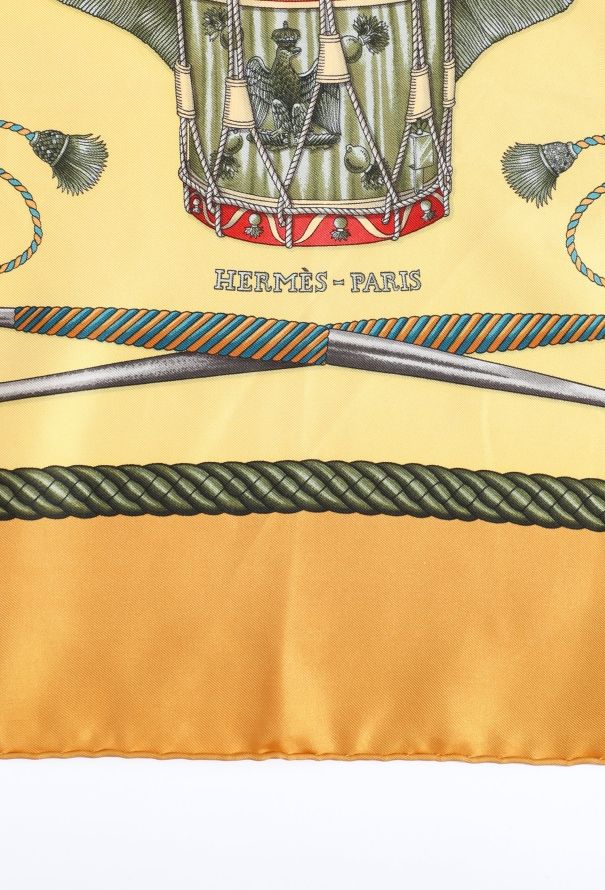 Hermès 1989 'Les Tambours' 90cm Silk Carré - 4