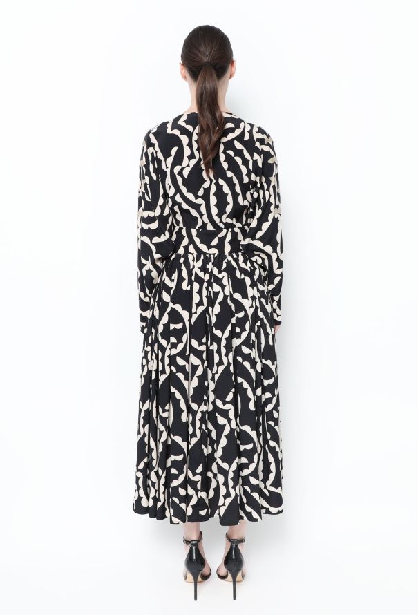 Chloé Early '80s Scalloped Silk Dress - 3