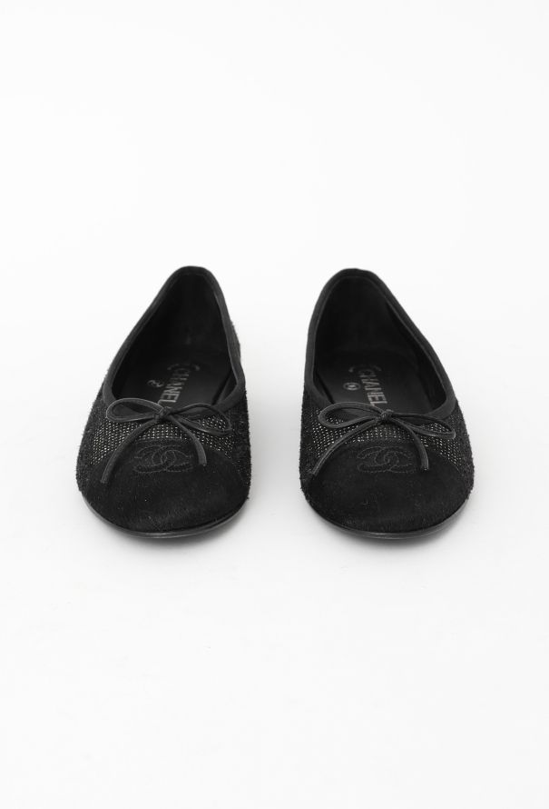 Chanel Iridescent Tweed 'CC' Ballerinas - 3