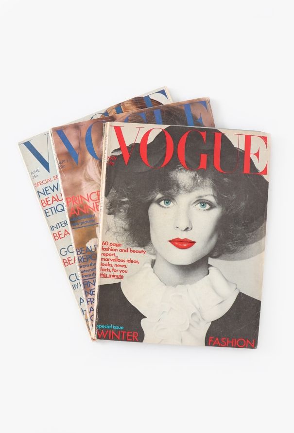 VOGUE UK 1971 Audrey Hepburn Issue Trio - 2