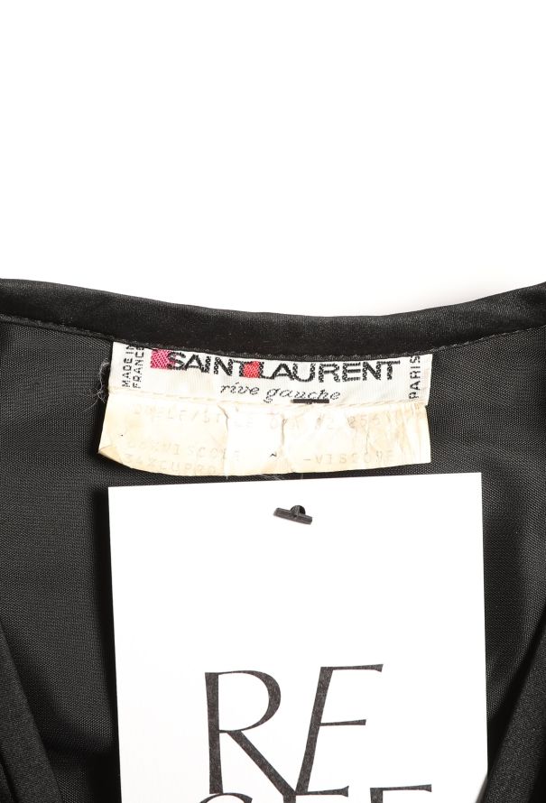 Saint Laurent COLLECTOR F/W 1982 Ruffled Velvet Dress - 7