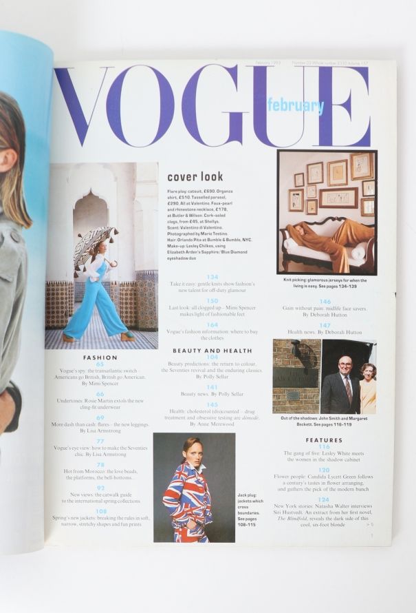 VOGUE UK 1993 Nadja Auermann Cover Issue - 3