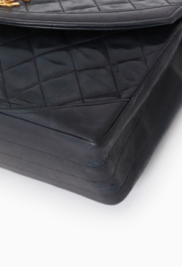 Chanel Navy Paris Double Flap Bag - 8