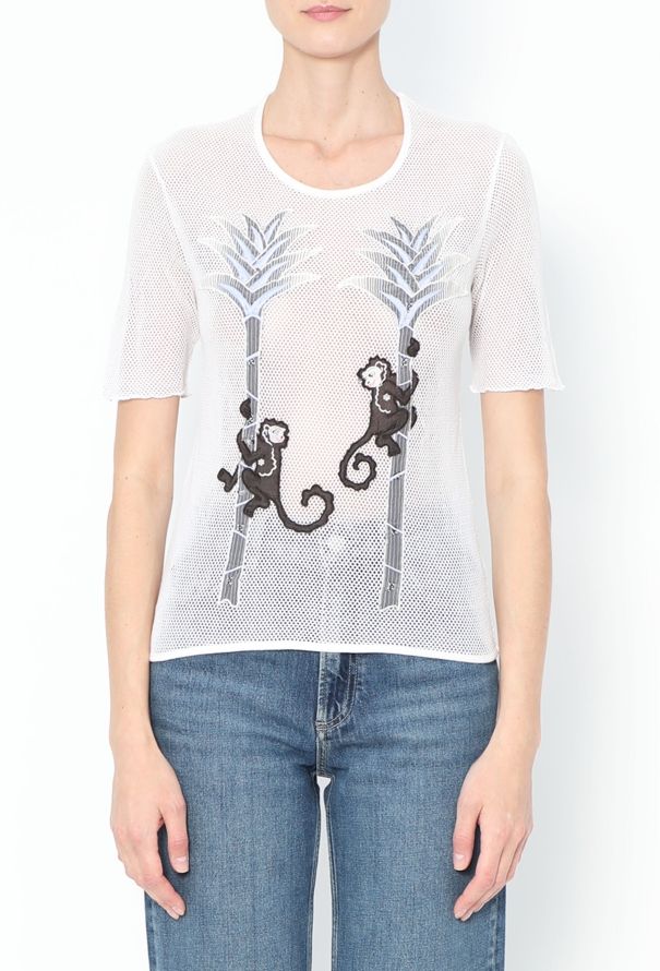 Chloé S/S 2002 Mesh Appliqué Top - 1