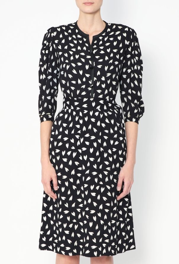 Saint Laurent S/S 1979 Crêpe Heart Print Ensemble - 3