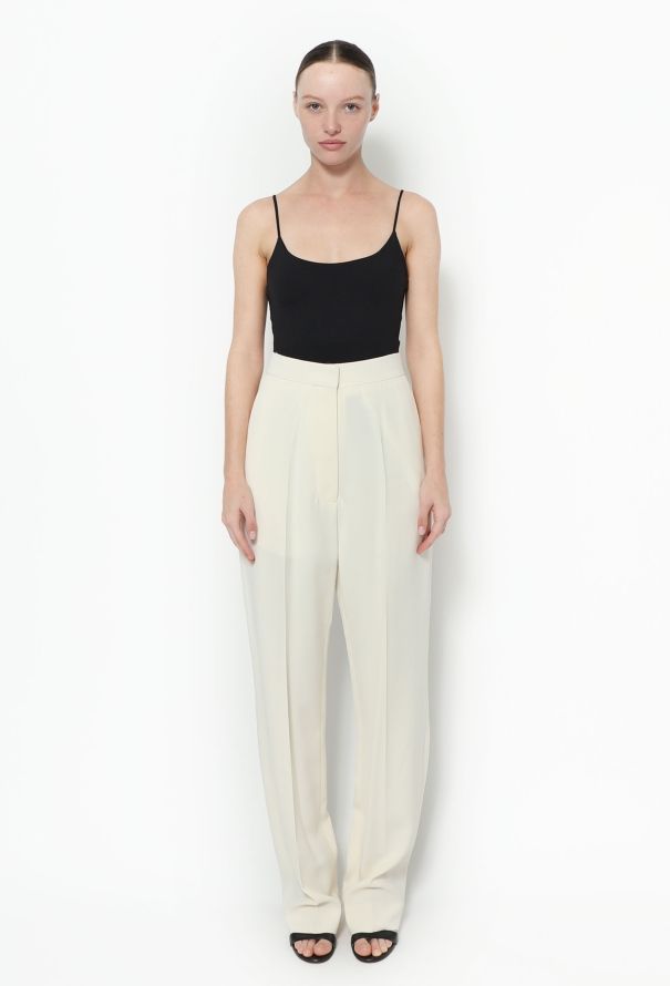 Céline Tapered Silk Crêpe Trousers - 1