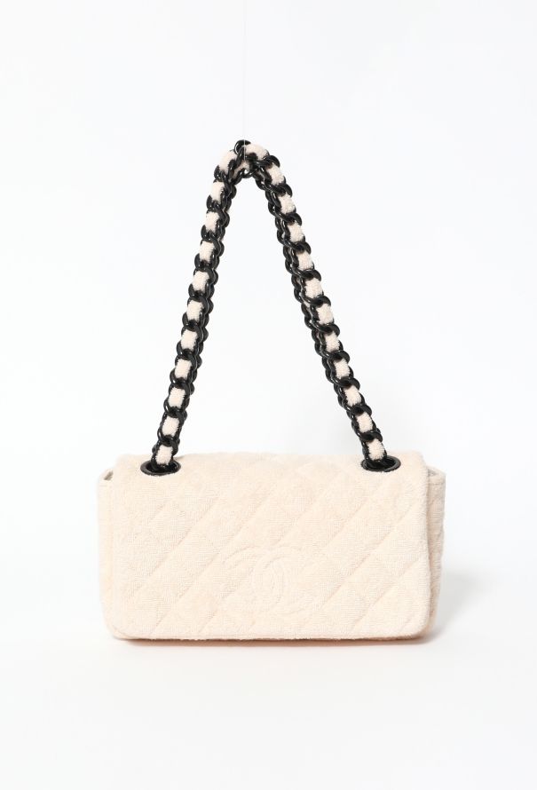 Chanel Quilted Terrycloth Flap Bag - 3
