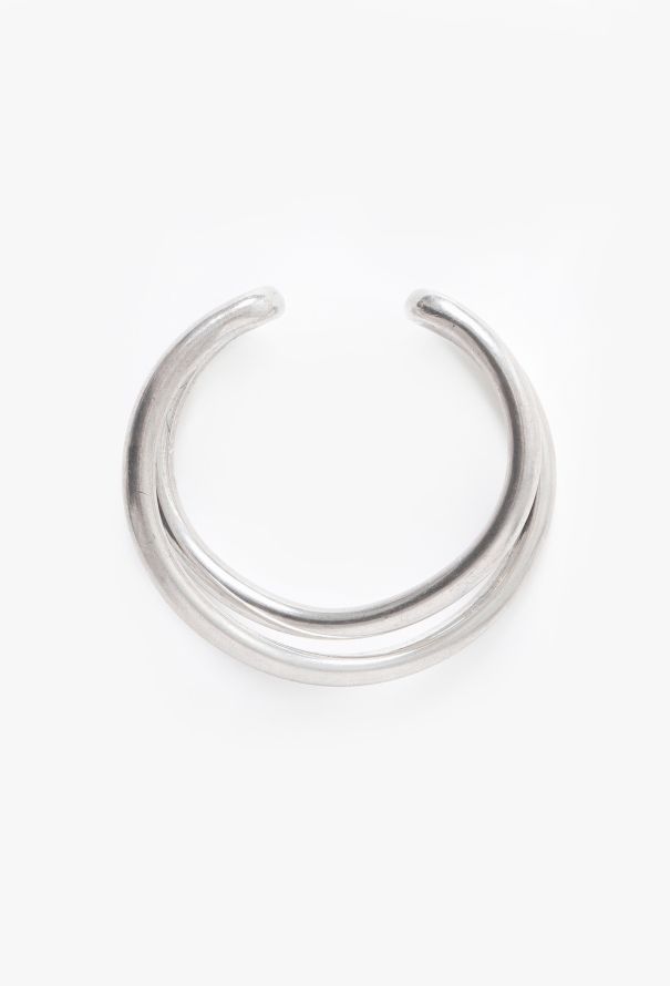 Vintage Fine Jewelry Silver Bangle Bracelet - 4