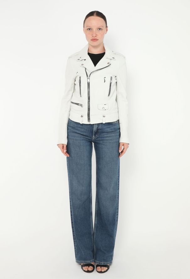 Saint Laurent S/S 2016 Distressed Leather Biker Jacket - 3