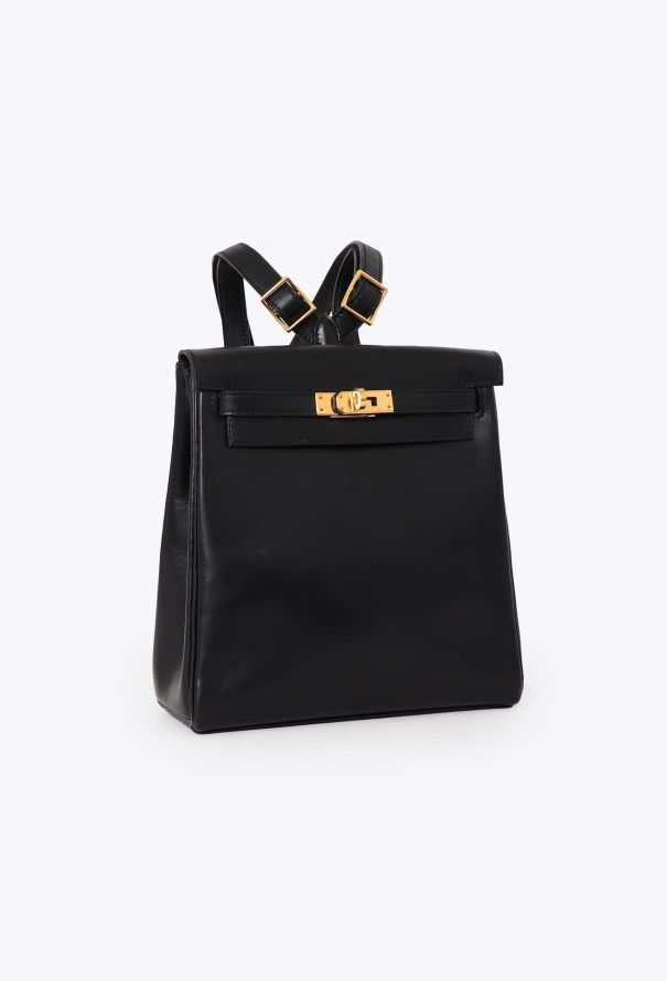 Hermès Vintage Black Box Kelly Ado 20 Backpack - 2